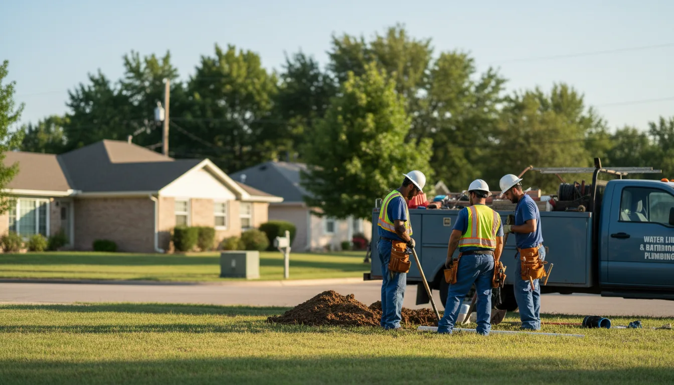 Residential water line and bathroom plumbing service in Greentop, MO